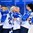 GANGNEUNG, SOUTH KOREA - FEBRUARY 21: Finland's Annina Rajahuhta #11 and Emma Nuutinen #22 celebrate after a 3-2 win over Team Olympic Athletes from Russia during bronze medal round action at the PyeongChang 2018 Olympic Winter Games. (Photo by Andrea Cardin/HHOF-IIHF Images)

